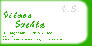 vilmos svehla business card